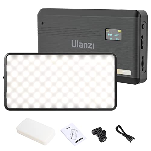 ULANZI VL200 Bi-Color LED Video Light, On-Camera Video Light, Type-C Rechargeable 5000mAh Mini Camera Light, 2500-9000K Ultra Bright Photo and Video Lighting, Fill Light, Potable Photography Lighting