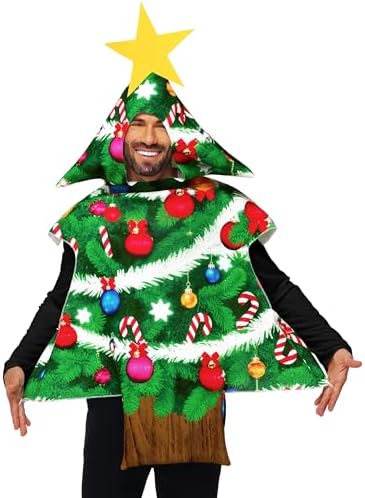 Disfraz De Árbol De Navidad Con Zapatos De Regalo – Fieltro Verde Unisex Para Fiestas