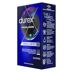 Durex Condom Prolong Natural Latex Condoms, 12