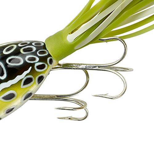 Arbogast Hula Popper Fishing Lure-2 1/4 in-Cricket Frog - Chartreuse/White Skirt