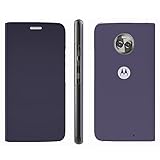 Lenovo Moto X4 Flip Case, Touch Flip Cover Transparent Shell Shock Resistant and Edge Protective Folio Flip Case for Motorola Moto X4 (Blue)