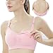Loritta 3 Pack Womens Nursing Bra Maternity Breastfeeding Bras Sleep Bralette 3 Packs(black+nude+pink) Medium