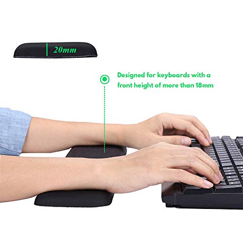 Aelfox Wide Gaming Keyboard Wrist Rest, Ergonomic Comfortable Armrest/Elbow Rest Pad, Memory