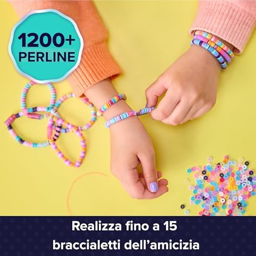 , Macchina dei Braccialetti Heishi dell'Amicizia, con Pratica Penna Impila-Perline e oltre 1200 Perline, per la Realizzazione di 15 Braccialetti, Giocattoli Artistici per Bambine, 7+ Anni — foto 3 di 8