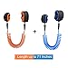 2 Pack Anti Lost Wrist Link, Toddlers Safety Wrist Leash Child Safety Walking Harness for Kids | Skin Care Cotton | Reflective | Flexible | Length 71 inches (Blue and Orange)