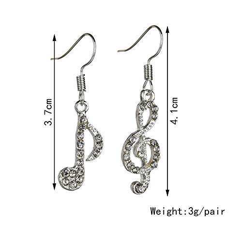 Music Notation Earrings for Women Girls Statement Earrings Jewelry Fashion Drop Dangle Earrings