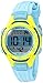 Armitron Women's 45/7062BLU Lime Green Accented Digital Chronograph Light Blue Resin Strap Watch