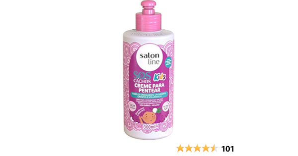 Amazon Com Salon Line Linha Tratamento Sos Cachos Kids Creme Para Pentear 300 Ml Salon Line Treatment Kids Sos Curls Collection Combing Cream 10 14 Fl Oz Beauty Personal Care