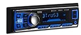 BOSS Audio Systems 611UAB Multimedia Car Stereo - Single Din, Bluetooth Audio and Hands-Free Calling, Built-in Microphone, MP3 Player, No CD/DVD Player, USB Port, AUX Input, AM/FM Radio Receiver