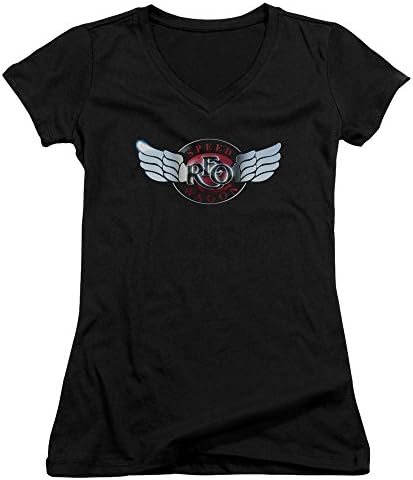 REO Speedwagon - Rendered Logo - Crop Sleeve Fitted Junior V-Neck T-Shirt - 2XL