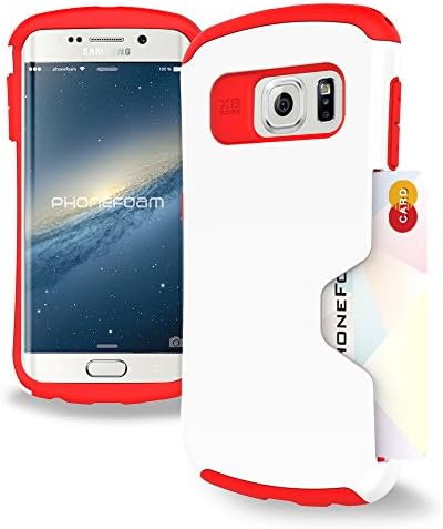Phonefoam Golf Series Impact Resistant Case for Samsung Galaxy S6 Edge G925 - White Red