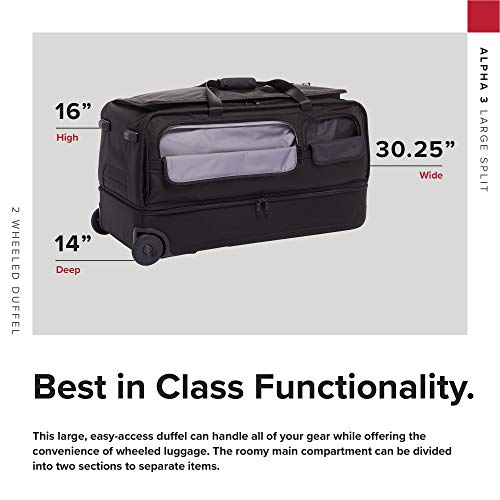 TUMI Alpha 3 Large Split 2Wheel Duffel Bag With Quick Zip Interior