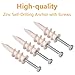 VIGRUE Plastic Self Drilling Drywall Anchors with Screws Kit, 130pcs Hallow Wall Anchors Set