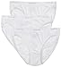 Fruit of the Loom Women's 3-Pack Bikini Panties, White, 8