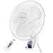 Simple Deluxe Household Quiet 16-Inch Digital Wall Mount Oscillating Exhaust Fan with Remote and Built-in Timer, 1 pack, white