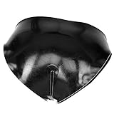 EXLATEX Womens Latex Rubber Briefs with Open Crotch Undewear (Large, Black)