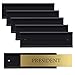 Set of 6 – Sturdy and Elegant Black Aluminum Wall Mount Name Plate Holder, Office Business Door Sign Holder, 8” X 2” - Hardware and Inserts are Not Included