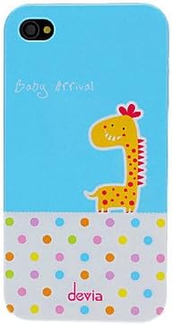 DEVIA Adorable Cartoon Giraffe and Round Dots Pattern PC Hard Case for iPhone 4/4S By MiNi