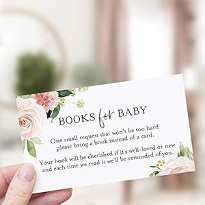 Bliss Collections Book Request Cards for Baby Shower, Boho Floral, Easy Inserts for your Baby Shower Cards and…