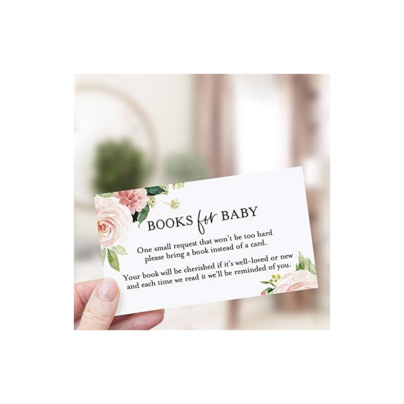 Bliss Collections Book Request Cards for Baby Shower, Boho Floral, Easy Inserts for your Baby Shower Cards and…