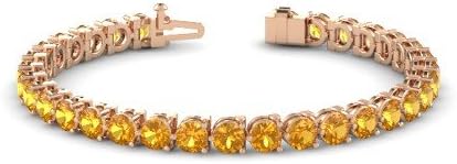 14K Rose Gold Bracelet with Citrine â€" Sirius Bracelet (5mm gems)