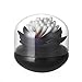 smallhomeware Lotus Shape Cotton Swab Holder, Small Q-tips Toothpicks Storage Organizer, Black