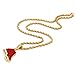 Mens 14k Gold Plated Hip Hop Retro 11 Gym Red Shoe Pendant 4mm 24