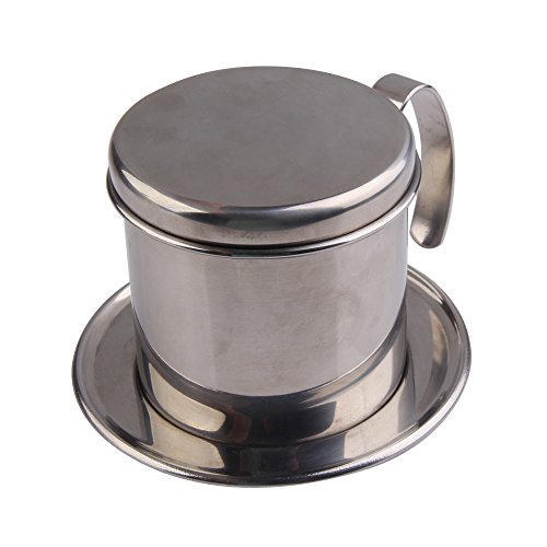 Ecoolbuy Stainless Steel Metal Vietnamese Coffee Drip Cup Filter Maker Strainer