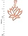 Claddagh Gold - 10k Rose Gold Lotus Flower Pendant