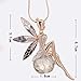 Hunputa Necklace,Lovely Angel Fairy Wings Butterfly Crystal Pendant Necklace Long Sweater Chain Jewelry