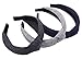 STHUAHE Pack of 3 Women Wide Stripes Cloth Cross Knot Hair Hoop Hairband Headband Hair Accessories (Gray Blue Darkgray)