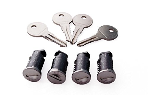 New Locks For Thule - 4 Pack Keyed Alike. Also 2, 6, 8, 10 & 12 packs available. For: bike racks, roof racks, cargo boxes, ski racks & kayak racks (Compare to 544)