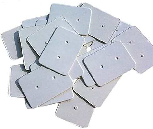 Polytree 100pcs Kraft Paper Earring Ear Studs Hanging Display Holder Hang Cards 25x35mm