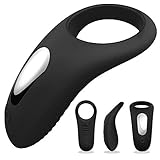 Oxxy Vibrating Cock Ring, Waterproof and Rechargeable Penis Vibrator, Black