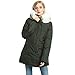 PUREMSX Women's Winter Duck Down Parka Ladies Padded Long Thicken Jacket Fur Hood Outwear Warm Overcoat