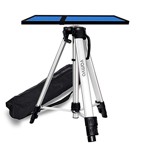 vamvo Aluminum Tripod Projector Stand, Adjustable Laptop Stand, Multi-Function Stand, Computer Stand Adjustable Height 17” to 46” for Laptop with Plate and Carrying Bag