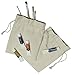 Cotton Muslin Drawstring Bags 7x9 Unbleached Reusable Favor Pouches for Crafts, Herbs, Gifts Pantry Storage | Heavyweight 144 GSM | Double Drawstring | by DR (7 x 9 inch - 12 pack, Beige)