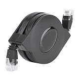 CAT 7 Ethernet Cable,Fosa 1pc New 1m/2m Adjustable Retractable CAT6 RJ45 LAN Network Cable Cord Black(2M)