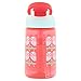 Contigo AUTOSPOUT Straw Gizmo Flip Kids Water Bottle, 14 oz, Ruby with Owls
