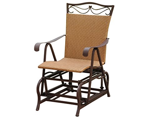 VALENCIA RESIN WICKER and STEEL PATIO/PORCH GLIDER - PATIO FURNITURE