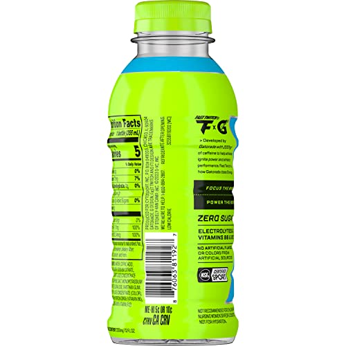 FAST TWITCH ENERGY DRINK FROM GATORADE, GLACIER FREEZE, 12OZ BOTTLE, 200MG CAFFEINE, ZERO SUGAR, ELECTROLYTES