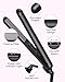 KIPOZI 9/10 Inch Small Flat Iron for Short Hair, Mini Hair Straightener, Lightweight & Portable Mini Flat Iron, Dual Voltage Travel Flat Iron (Black)