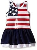 Bonnie Jean Girls' Sequined Flag Drop Waist Dress