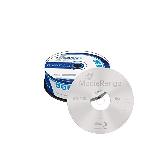 MediaRange BD-R Dual Layer 50GB 6-fache Schreibgeschwindigkeit, 25er Cakebox – Bild 3