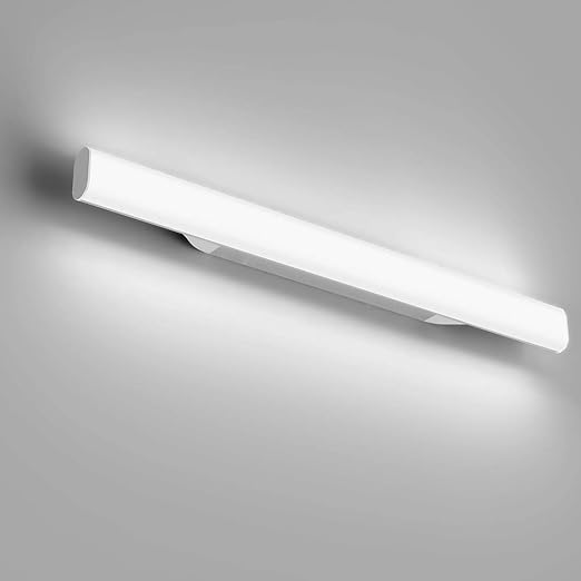 oowolf 12w 1200lm 6000k lampara led de pared 44cm lampara de espejo aplique de bano led luz natural para espejo muebles de maquillaje aparato montado
