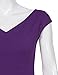 A Line Dress,Bebonnie Women's 1950s Cap Sleeve Swing Vintage Party Dresses Violet Medium