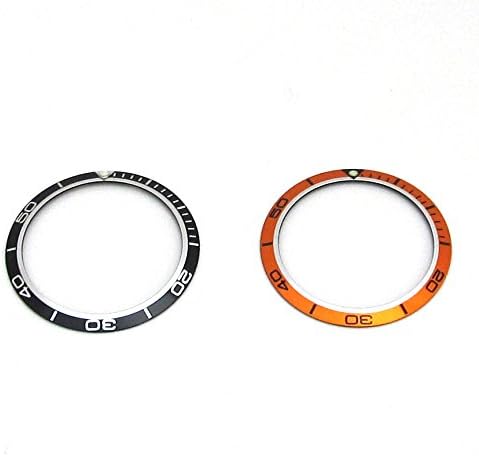 Timebymail Bezel Insert For OMEGA PLANET OCEAN Watch Dial Replacement Part Orange Black