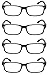 Outray Men Or Women 4 Pack Spring Hinges Frame Rectangular Reading Glasses 1.50