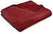 Amazon Brand – Pinzon Velvet Plush Blanket - Throw, Burgundy
