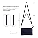 befen Women's Soft Leather Smartphone Wristlet Crossbody Wallet Clutch with Crossbody Strap/Wrist Strap - Navy Blue